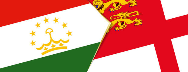 Tajikistan and Sark flags, two vector flags.