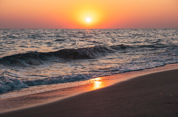 sunrise over the sea beach