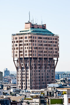 Torre Velasca in Milan on April 21, 2012. According to The Telegraph this building, designed by BBPR in the 50s, is the ugliest in the world.