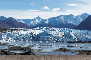 glacier in the mountains