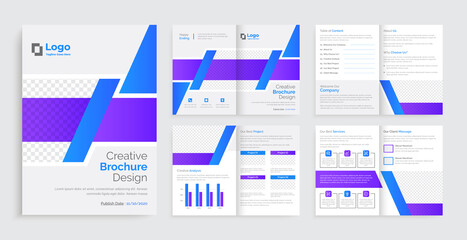 8 Page Corporate Business Brochure Design Template