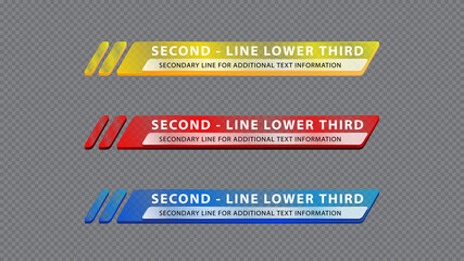 Vector  lower third or television news bar design template with fire isolated on white background