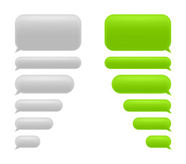 Obraz premium Set of message bubbles. Chat speech bubbles. Phone chat for text sms. Vector.