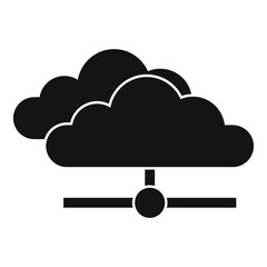 Server data cloud icon. Simple illustration of server data cloud vector icon for web design isolated on white background