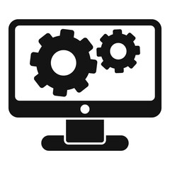 Server update data icon. Simple illustration of server update data vector icon for web design isolated on white background