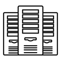 Server computers icon. Outline server computers vector icon for web design isolated on white background
