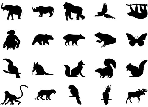 Set of animal icons vector illustration
