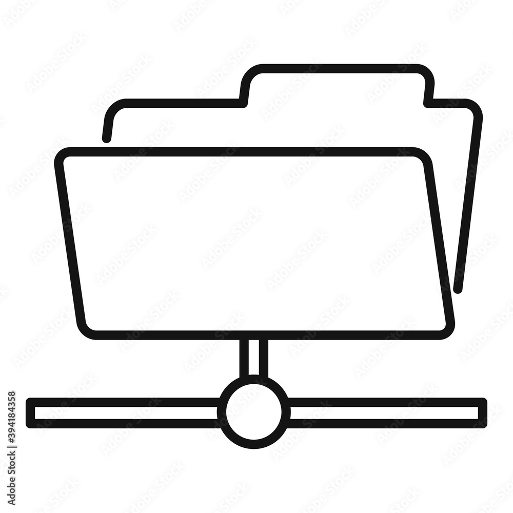 Poster server folder icon. outline server folder vector icon for web design isolated on white background