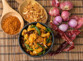 Pork Crackling Chili Paste, Thai style Chili Dip.