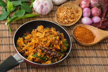 Pork Crackling Chili Paste, Thai style Chili Dip.