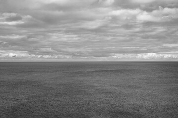 Clear view of the Atlantic ocean from the West Cork coastline. 