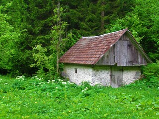 Rustic old abandoned house