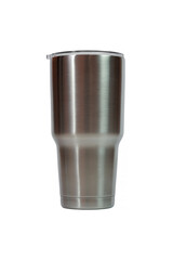 Big Steel mug isolated on white background