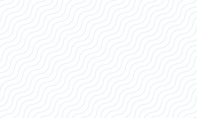 Abstract gray wave lines in seamless pattern on white background.