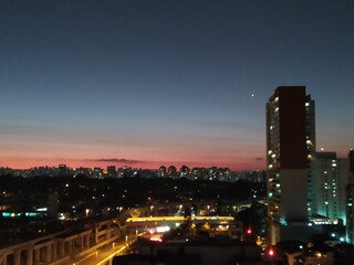 Fototapeta na wymiar View of downtown city of São Paulo at night