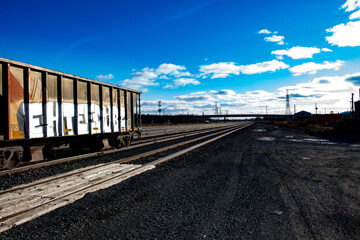 Fototapeta premium railway in the morning