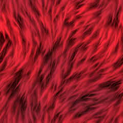 Red fur. Long and thick red fur. Seamless background or texture.