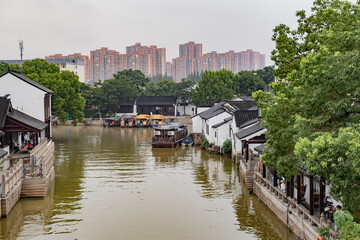Obraz premium View of a canal in Suzhou, Eastern China