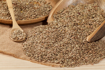 Lentils - Lens culinaris; Food with a high concentration of nutrients.