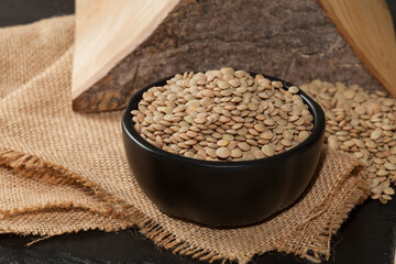 Lentils - Lens culinaris; Food with a high concentration of nutrients.