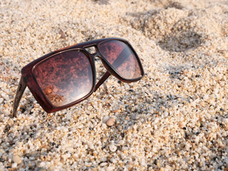 sunglasses on the sand