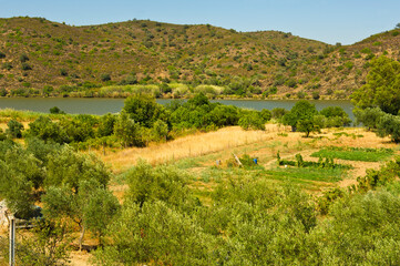 Fototapeta na wymiar River Guadiana near Alcoutim on the Portuguese Spanish border