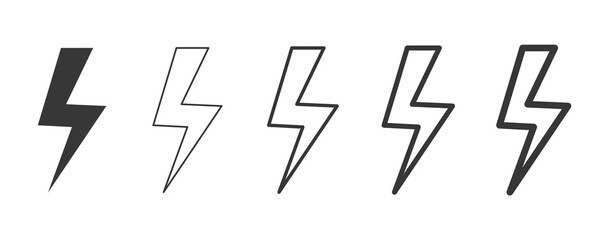 Install Lightning. Lightning strike, lightning strike Modern flat style. vector illustration isolated on white background