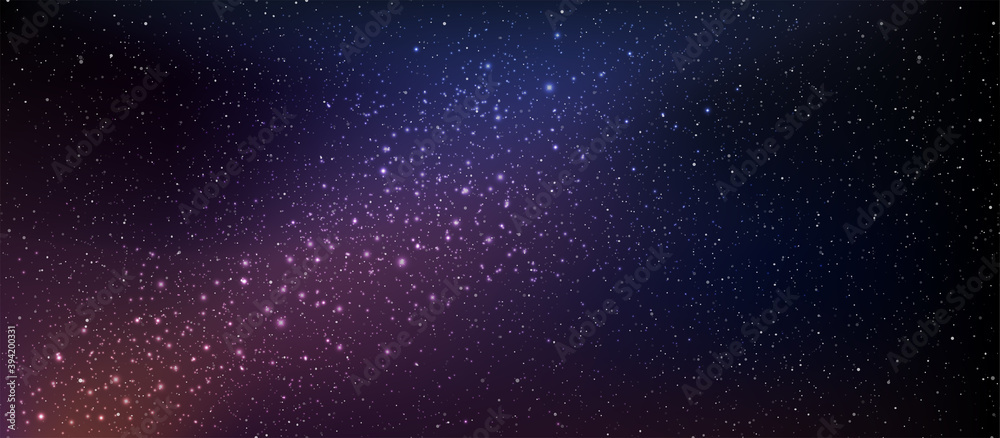 Wall mural beautiful galaxy background with nebula cosmos stardust and bright shining stars in universe.