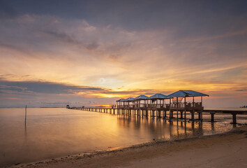 Fototapeta na wymiar Wonderful Sunrise moment at bintan island 