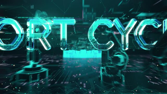 Lean with digital technology hitech concept