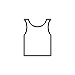 Undershirt icon, flat vector illustration