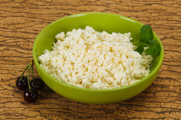Fresh tasty curd in the bowl