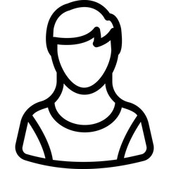 
Fashion Boy Line Vector Icon 
