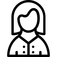 

Lady Line Vector Icon
