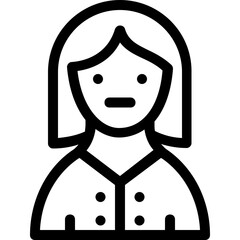 
Lady Line Vector Icon
