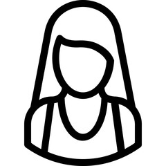 
Lady Line Vector Icon
