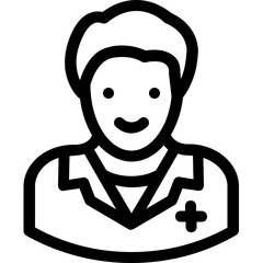 
Surgeon Line Vector Icon 
