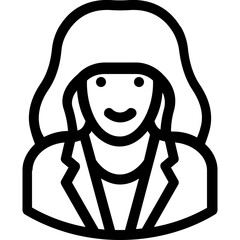 
Lady Line Vector Icon
