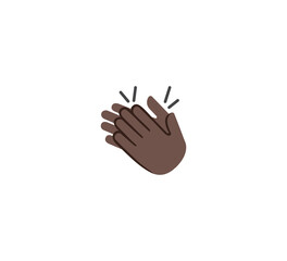 Clapping hands emoji gesture vector isolated icon illustration. Clapping hands gesture icon