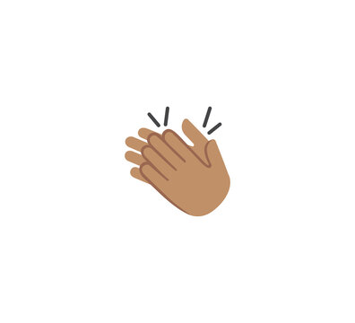 Clapping hands emoji gesture vector isolated icon illustration. Clapping hands gesture icon