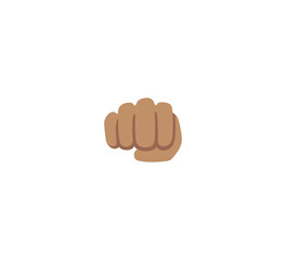 Fist emoji gesture vector isolated icon illustration. Fist gesture icon