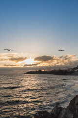 Fototapeta na wymiar sunset on the coast in Galicia in Spain..