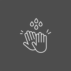Hand wash flat vector icon. Clean hands flat vector icon