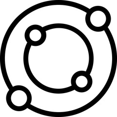 
Orbit Vector Line Icon 
