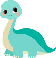 cute dinosaur,a little baby blue color children's book illustration,vector illustration isolate on white background