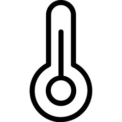 
Thermometer Vector Line Icon
