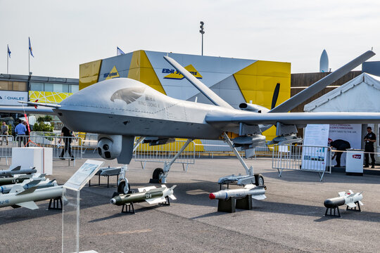 Chinese Chengdu Aircraft Industry Group (CAIG) Wing Loong II  Military UAV Drone Showcased At The Paris Air Show. 