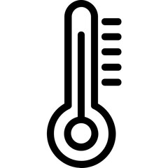 
Thermometer Vector Line Icon
