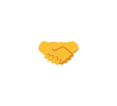 Handshake emoji gesture vector isolated icon illustration