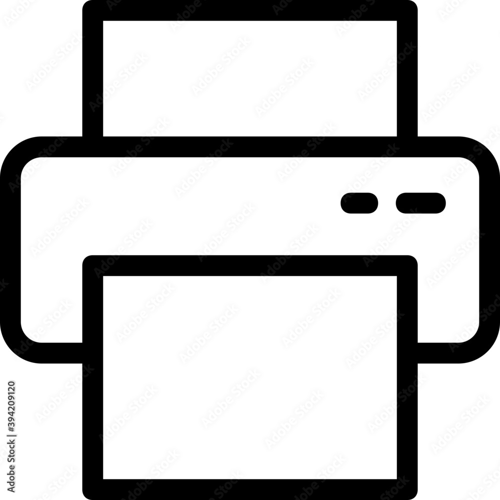 Canvas Prints printer vector line icon